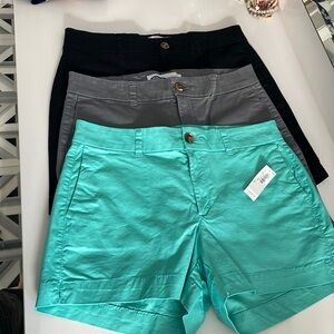 3 new OLD NAVY shorts for summer.  Great length inseam 5 inches.